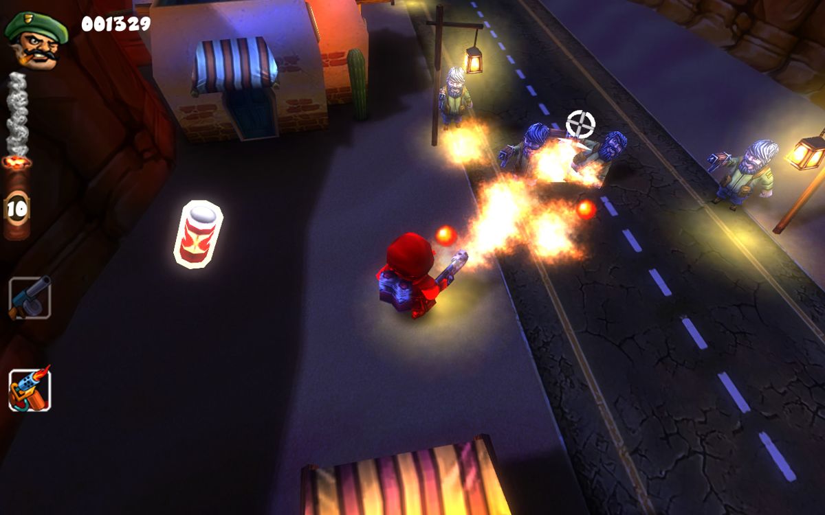 Guerrilla Bob (Windows) screenshot: Wielding the flamethrower