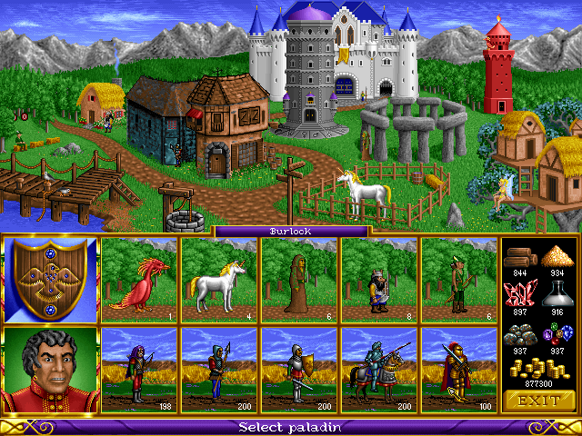 Heroes of Might and Magic (DOS) screenshot: Sorceres castle
