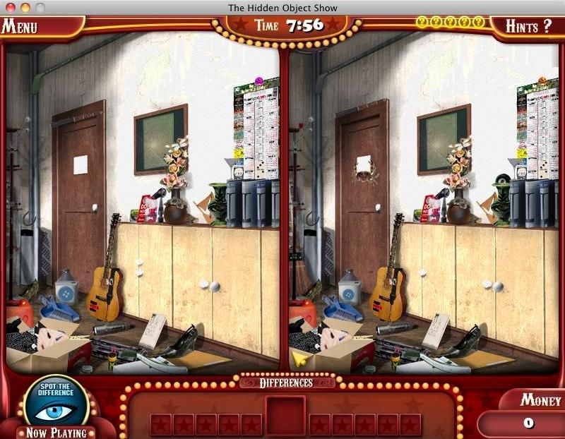 The Hidden Object Show (Macintosh) screenshot: More differences