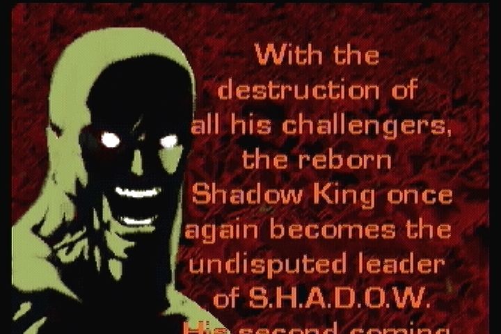 Shadow: War of Succession (3DO) screenshot: Die and the Shadow King wins.