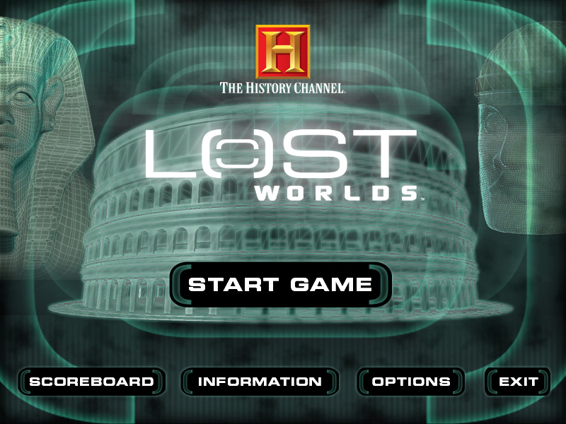 The History Channel: Lost Worlds (Windows) screenshot: Main menu