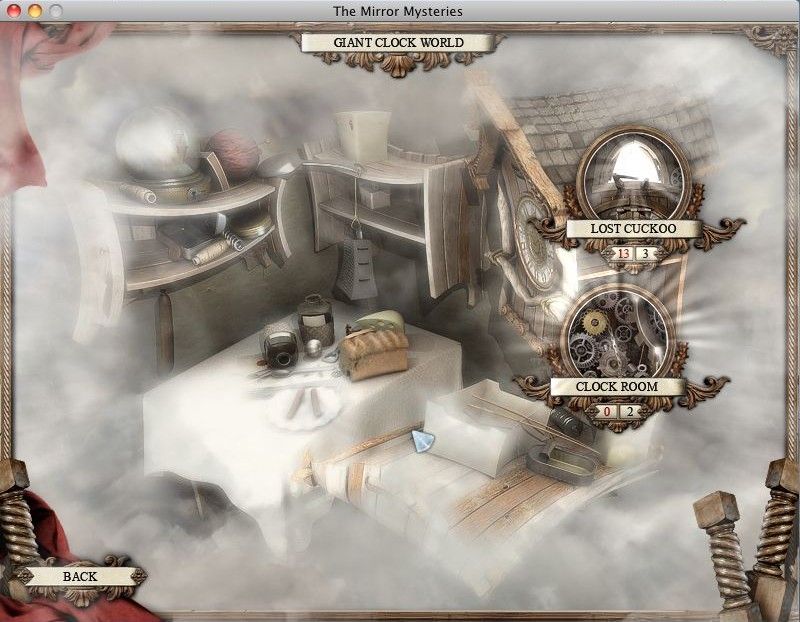 The Mirror Mysteries (Macintosh) screenshot: Giant Clock World