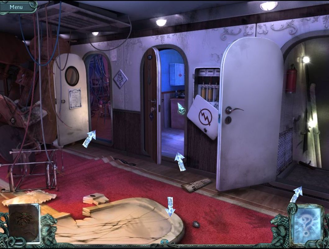 Twisted Lands: Shadow Town (Macintosh) screenshot: Exploring the ship