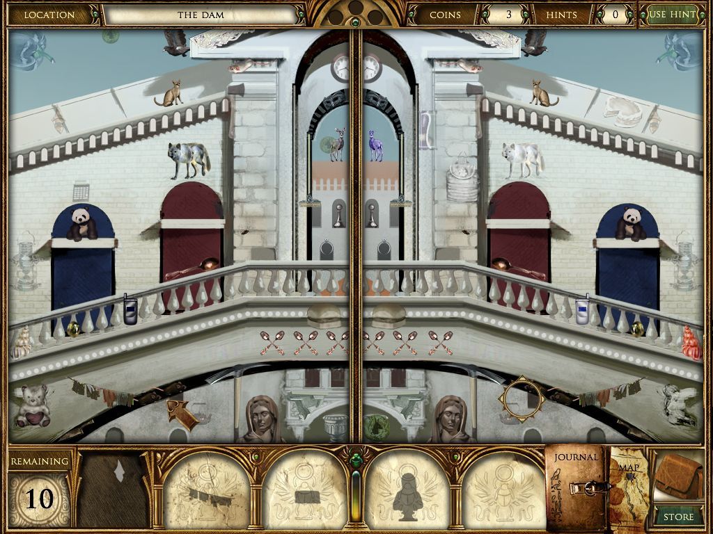 Curse of the Pharaoh: Napoleon's Secret (Macintosh) screenshot: The Dam - compare