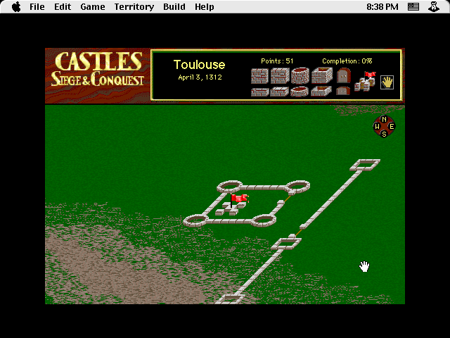 Castles II: Siege & Conquest (Macintosh) screenshot: Castle building design