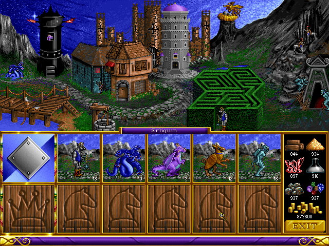 Heroes of Might and Magic (DOS) screenshot: Warlock's castle