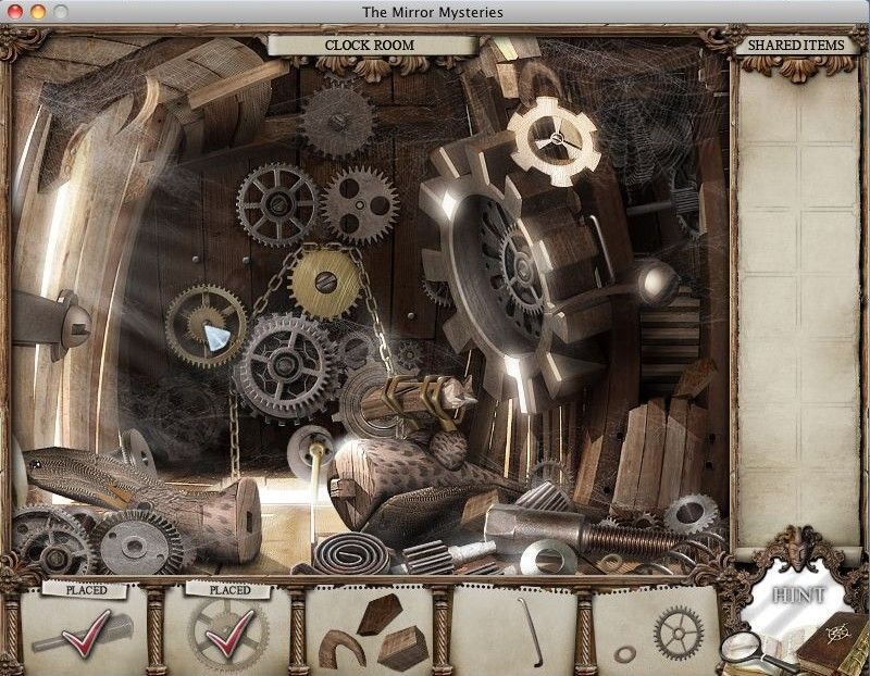 The Mirror Mysteries (Macintosh) screenshot: Fixing the clock