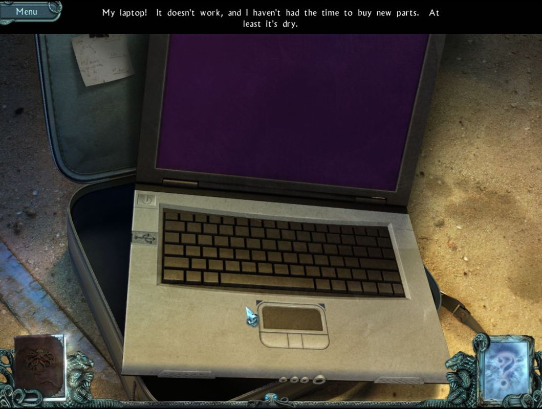 Twisted Lands: Shadow Town (Macintosh) screenshot: Laptop