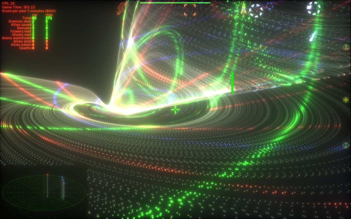 The Polynomial: Space of the Music (Windows) screenshot: Space disco, pt 2