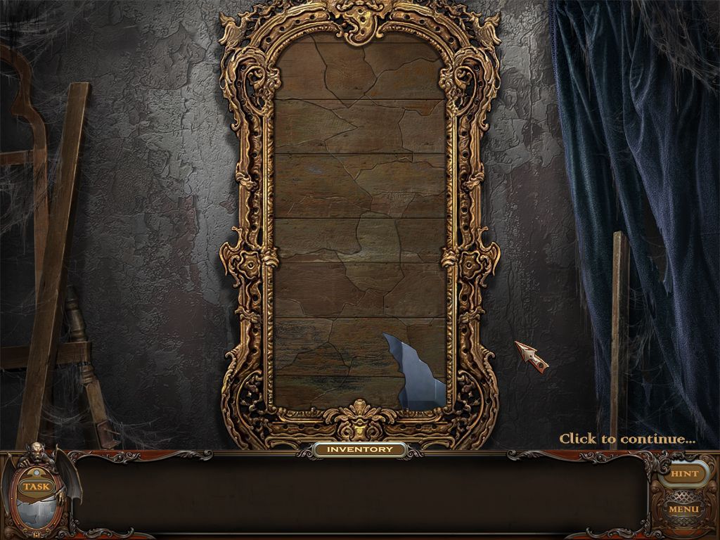 Haunted Manor: Lord of Mirrors (Macintosh) screenshot: First mirror shard replaced