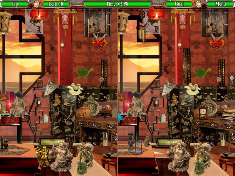 Mysteryville (Macintosh) screenshot: Dong Li shop - picture compare
