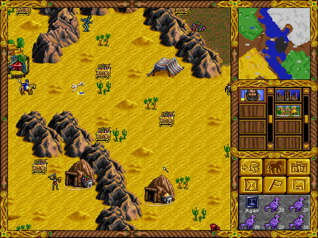 Heroes of Might and Magic (DOS) screenshot: Desert