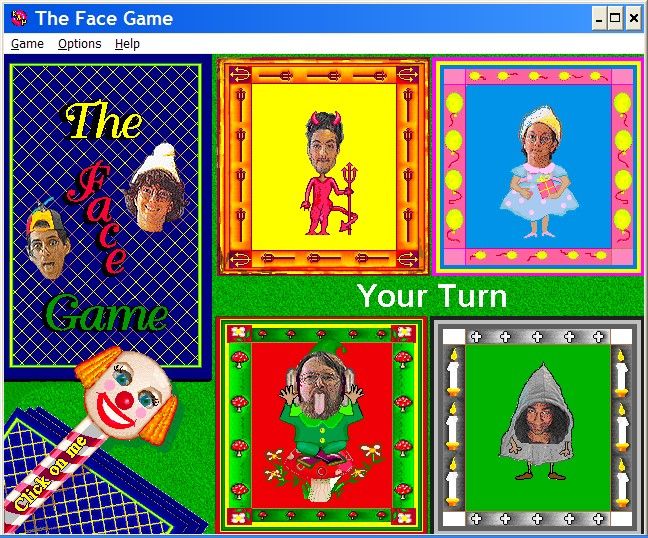 Klik & Play (Windows 3.x) screenshot: Game 9 : The Face Game This shot shows one of the animations inprogress