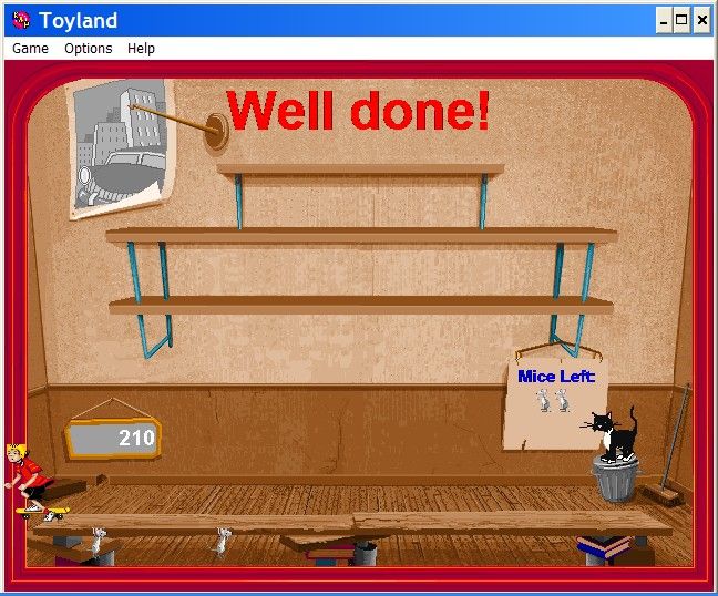 Klik & Play (Windows 3.x) screenshot: Game 10 : Toyland The end of the game