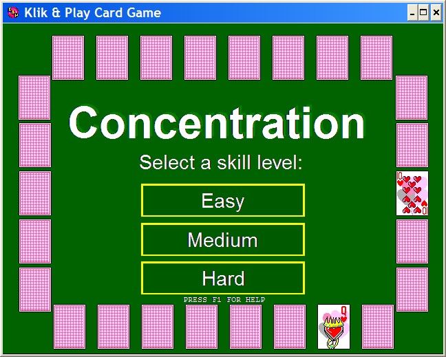 Klik & Play (Windows 3.x) screenshot: Game 3 - The Card game This is the start of the game