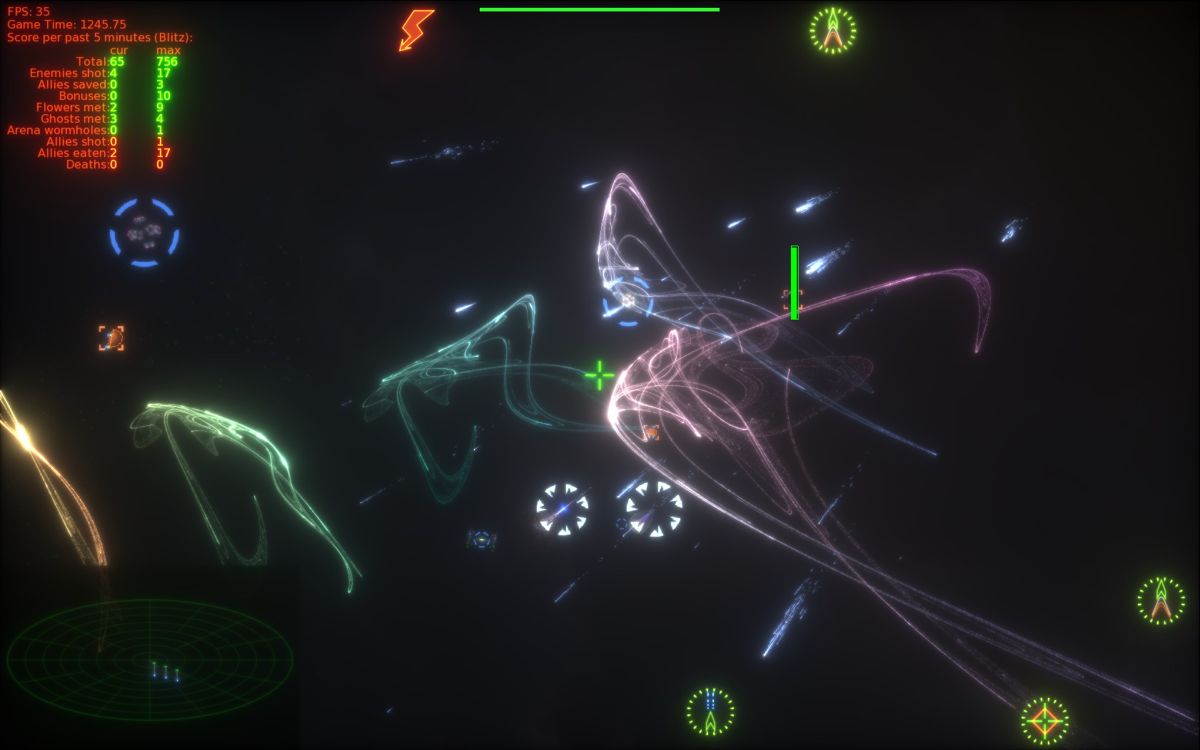 The Polynomial: Space of the Music (Windows) screenshot: Islands in space