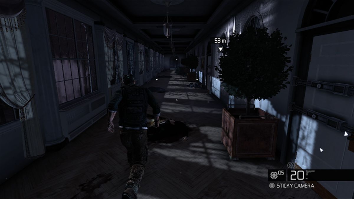 Tom Clancy's Splinter Cell: Conviction (Xbox 360) screenshot: This carnage is one not left by Sam Fisher.