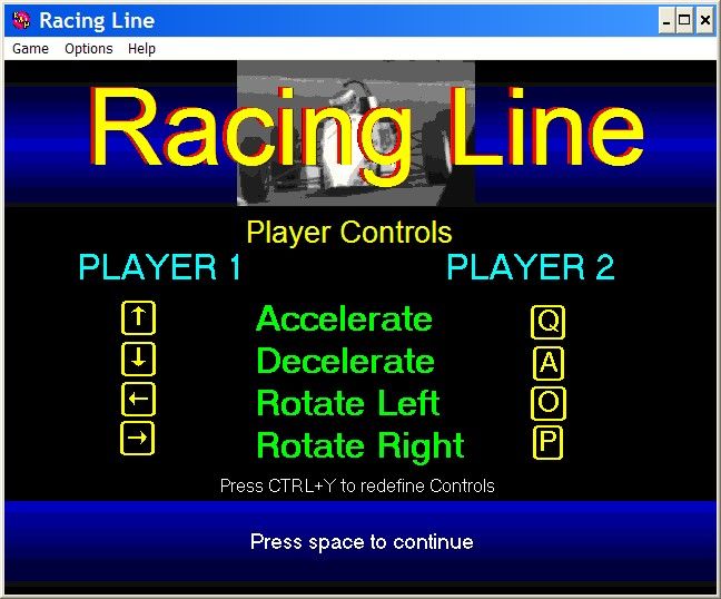 Klik & Play (Windows 3.x) screenshot: Game 5 : Racing Line This is the start of the game