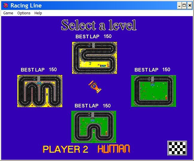 Klik & Play (Windows 16-bit) screenshot: Game 5 : Racing Line Track selection