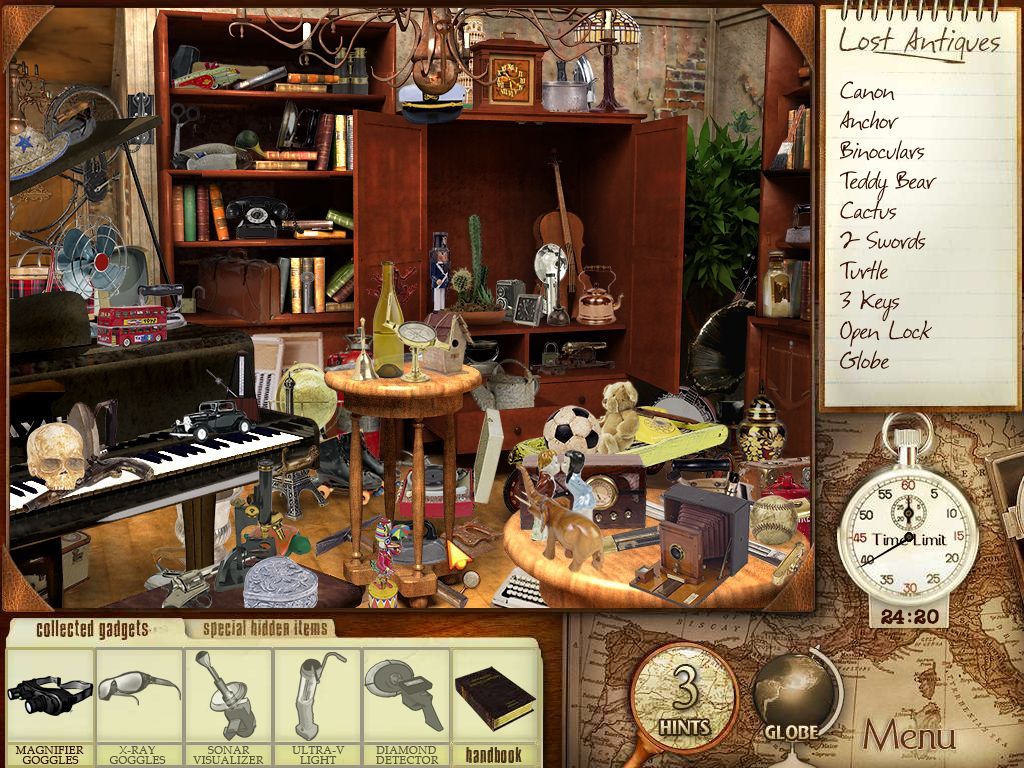 Hidden Relics (Macintosh) screenshot: Zurich Switzerland - objects