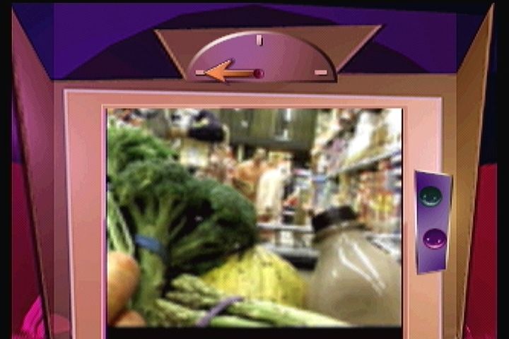 Twisted: The Game Show (3DO) screenshot: Supermarket minigame. A quick clip is shown...