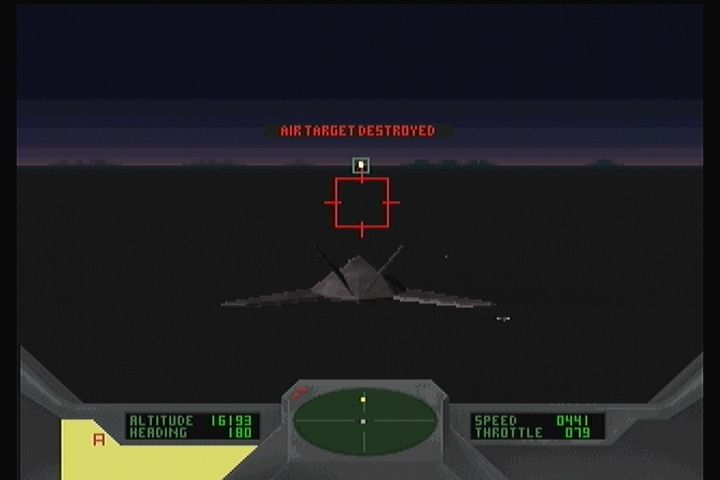 VR Stalker (3DO) screenshot: Night mission in the stealth fighter.