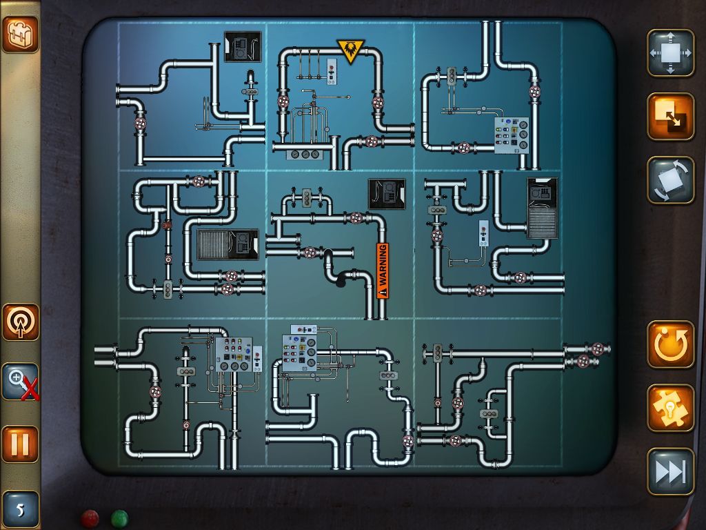 FBI: Paranormal Case (Macintosh) screenshot: Mini jigsaw pipes puzzle