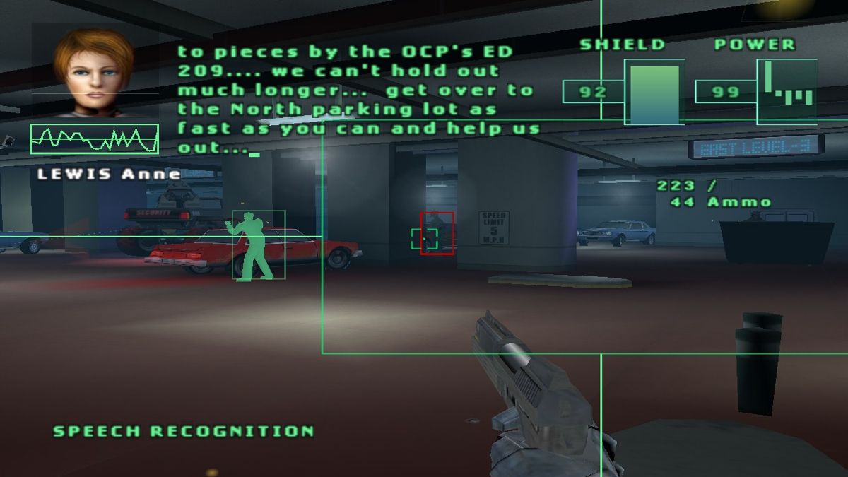RoboCop (Windows) screenshot: Officer Lewis is in trouble!