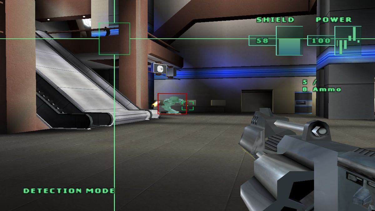 RoboCop (Windows) screenshot: In the lobby of OCP's monolithic tower.
