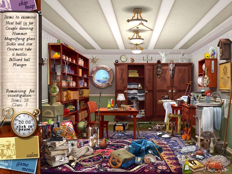 Agatha Christie: Death on the Nile (Macintosh) screenshot: Porter's room - objects