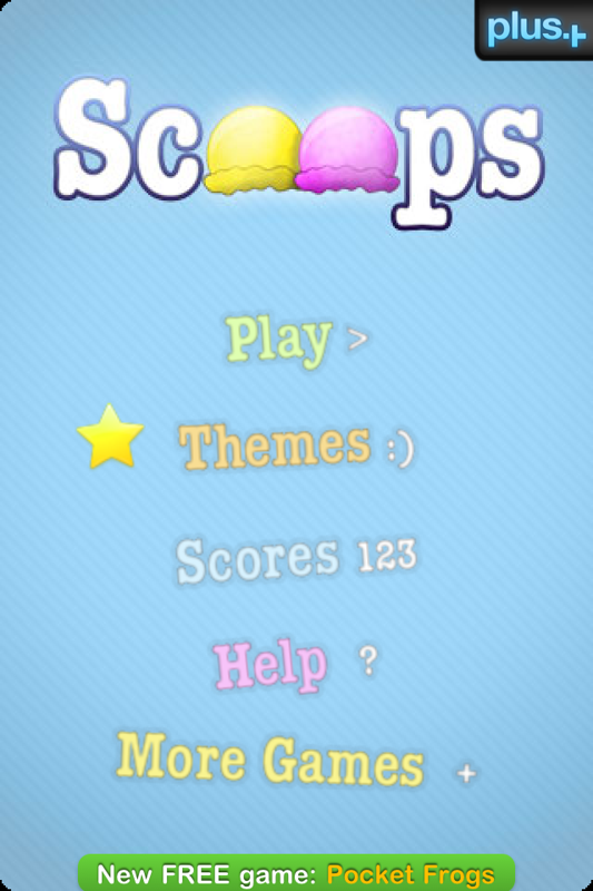 Screenshot of Scoops (iPhone, 2008) MobyGames