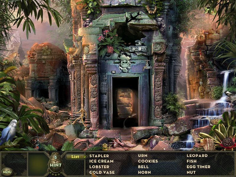Hidden Expedition: Amazon (Macintosh) screenshot: Game start - Temple objects