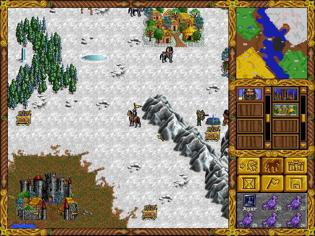 Heroes of Might and Magic (DOS) screenshot: Snow