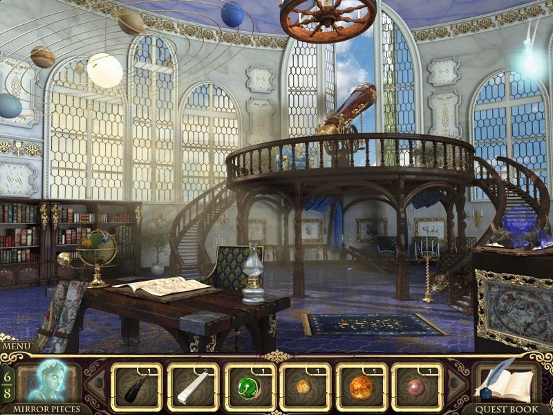 Princess Isabella: A Witch's Curse (Macintosh) screenshot: Observatory main floor (curse removed)