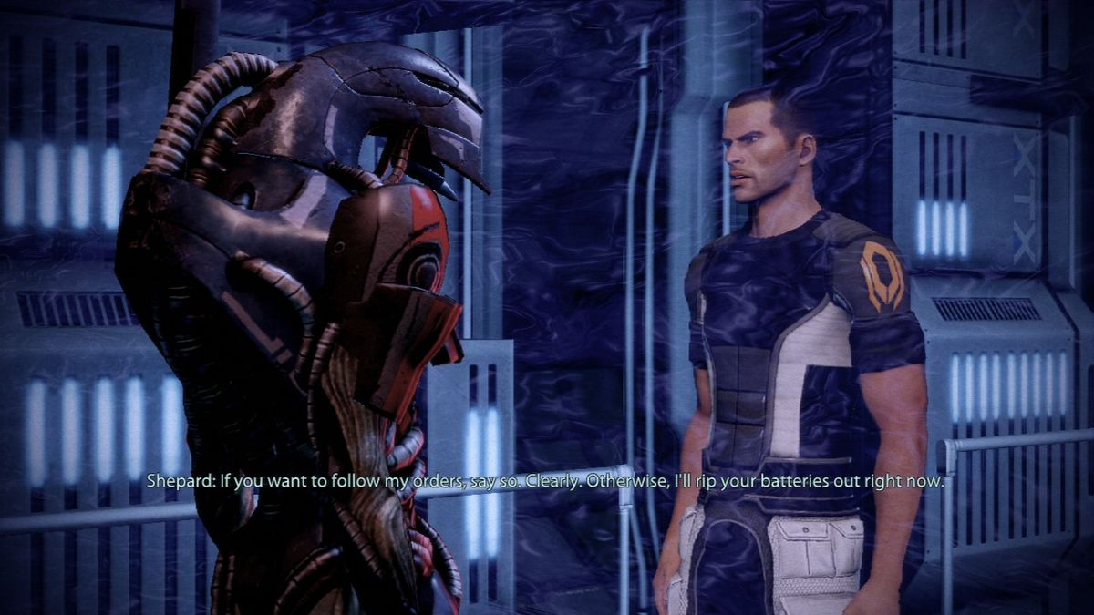 Mass Effect 2 (PlayStation 3) screenshot: Mass Effect 2 - You can be gentle, or you can cut to the point