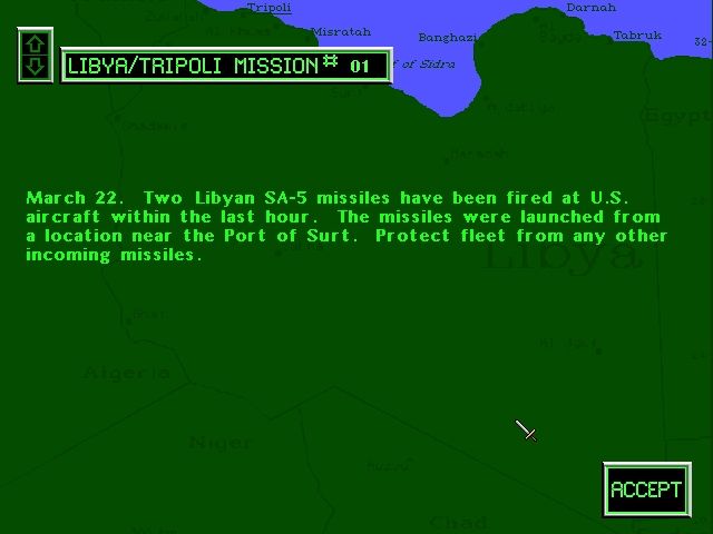 Aegis: Guardian of the Fleet (DOS) screenshot: Mission briefing