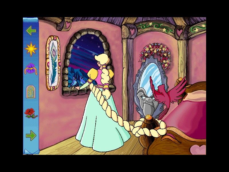 Magic Fairy Tales: Barbie as Rapunzel (Windows) screenshot: Thre she goes.