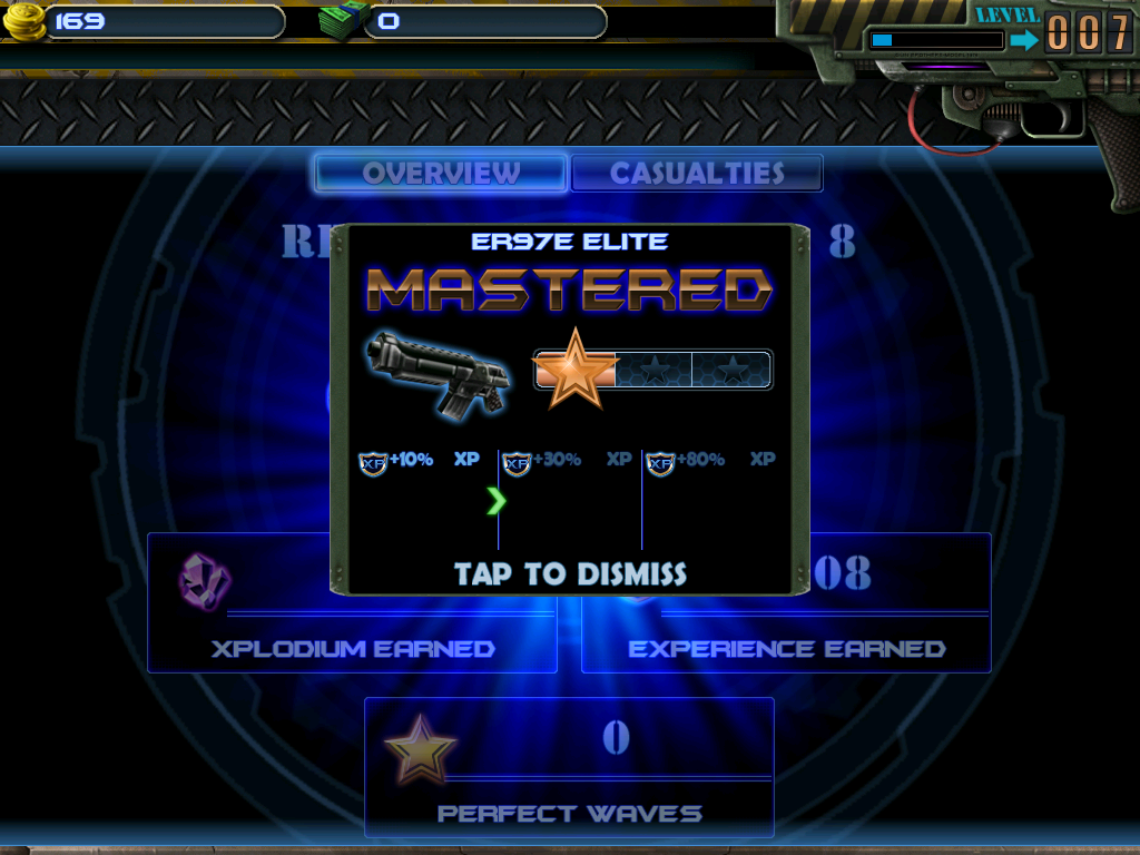 Gun Bros (iPad) screenshot: Mastered a weapon