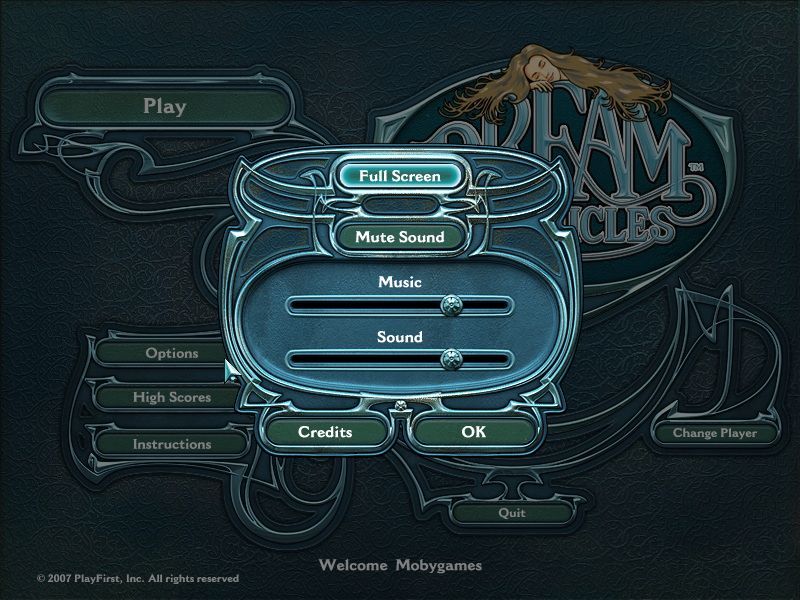 Dream Chronicles (Macintosh) screenshot: Options