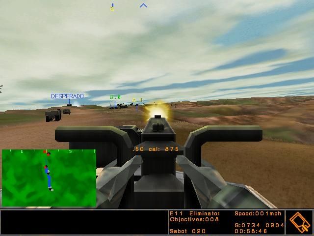 Armored Fist 3 (Windows) screenshot: Top turret view