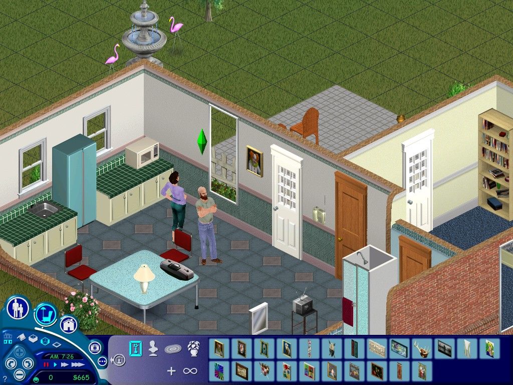 The Sims: Complete Collection (Windows) screenshot: These are the decorative wall hanging items available in the standard Sims installation