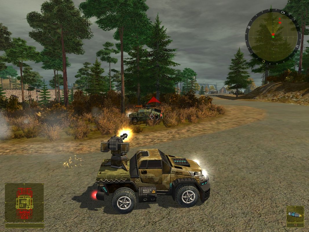 2025: Battle for Fatherland (Windows) screenshot: Trucks are extremely weak. Hopefully, that concerns enemies too.