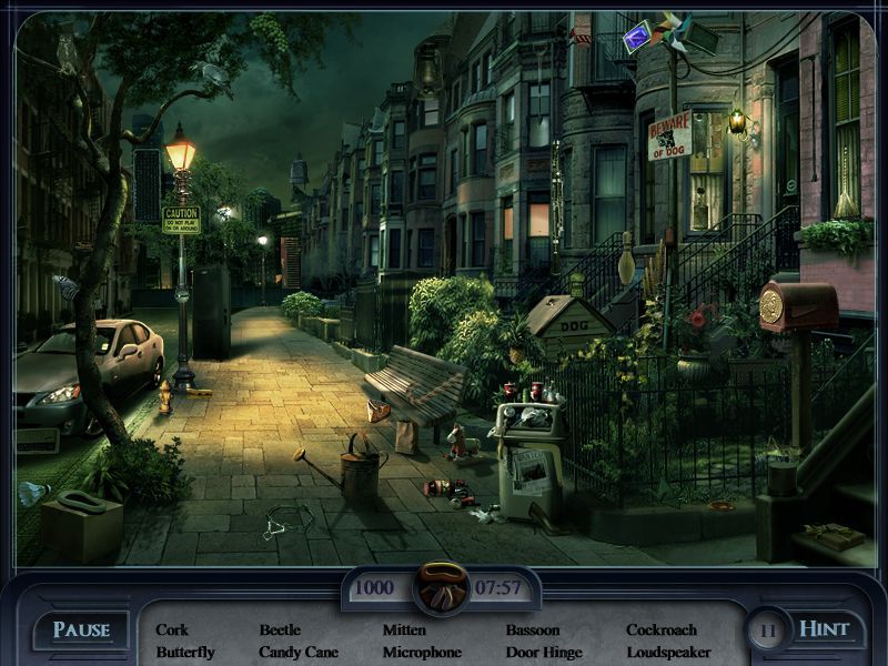Nocturnal: Boston Nightfall (Macintosh) screenshot: Street - objects