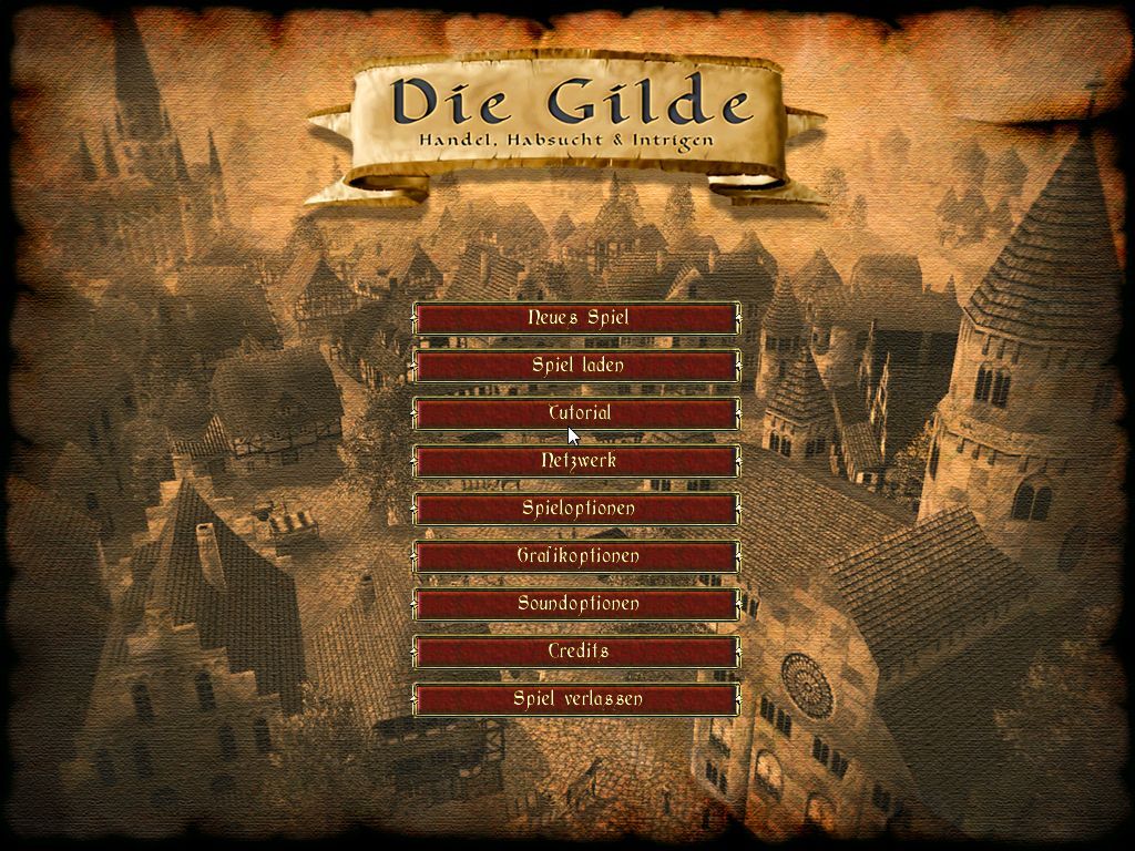 Europa 1400: The Guild (Windows) screenshot: Main menu