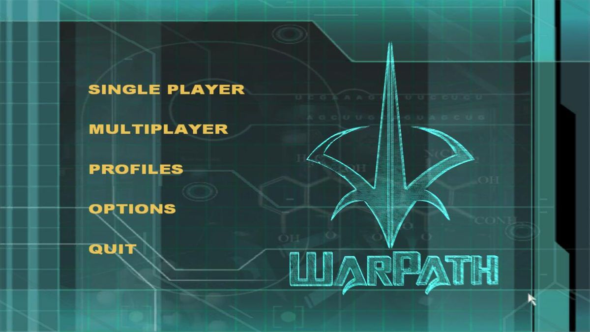 WarPath (Windows) screenshot: WarPath main menu.