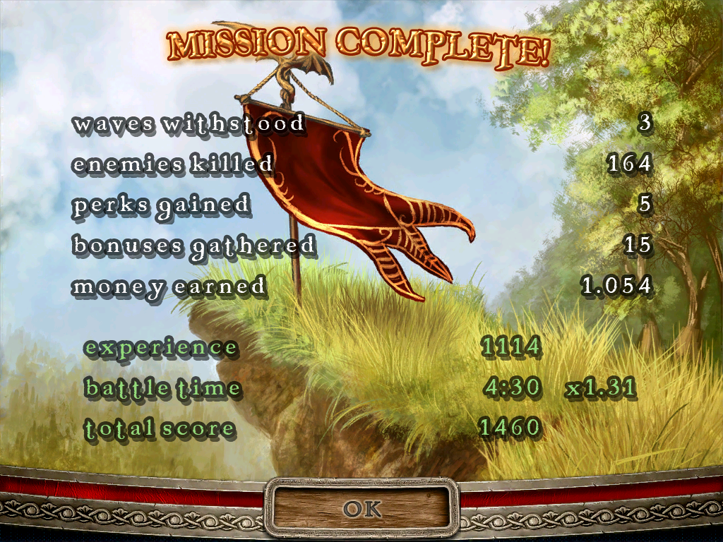 Braveheart (iPad) screenshot: Mission complete!