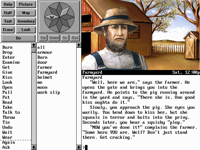 Eric the Unready (DOS) screenshot: Starting location