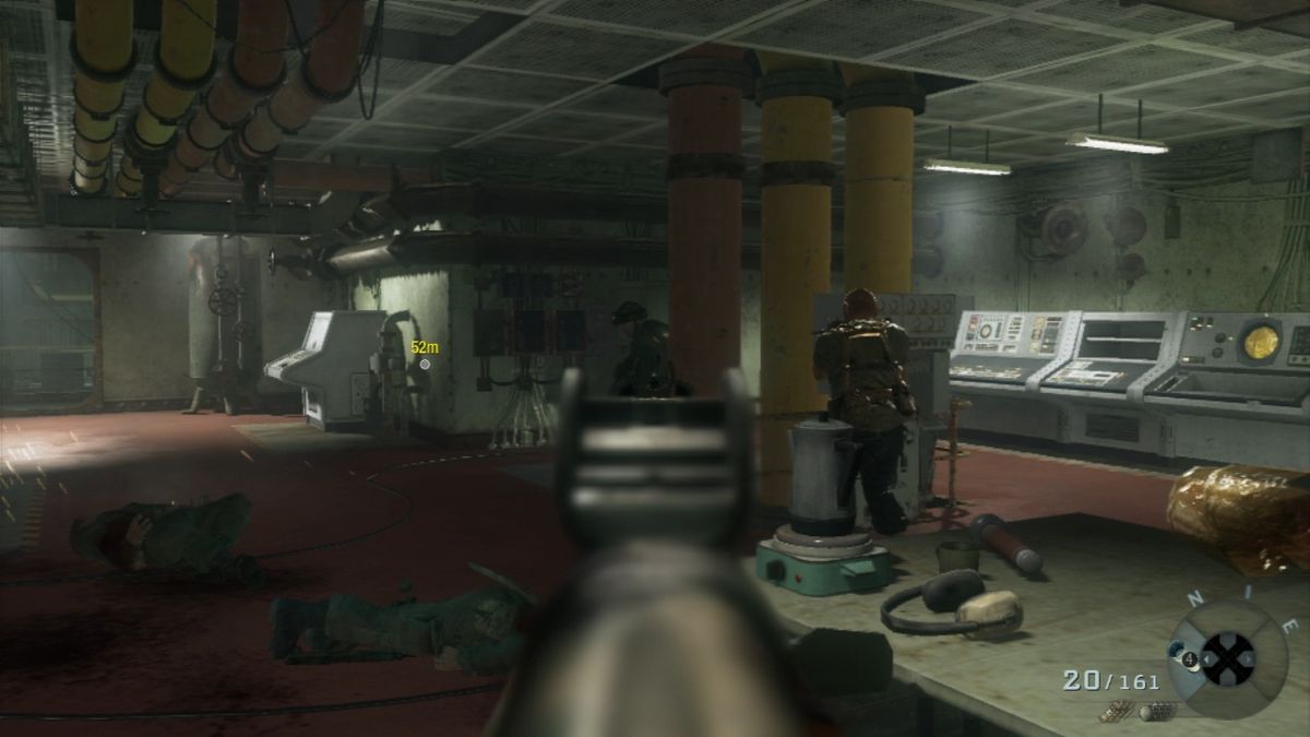 Call of Duty: Black Ops (PlayStation 3) screenshot: Clearing out the ship.