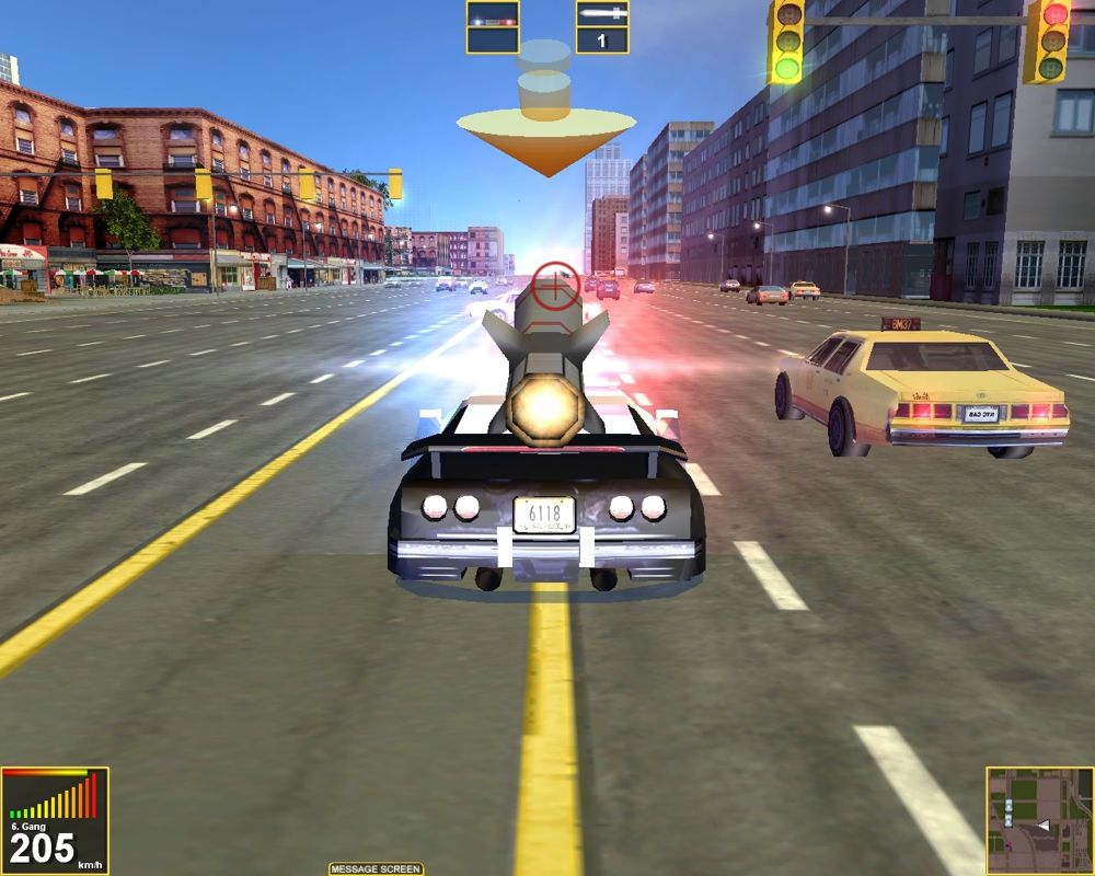 Crime Scene Manhattan: The Real Car-Shooter (Windows) screenshot: That's what I call an adequate calibre.