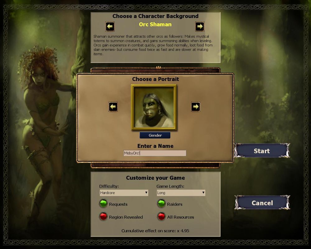 Hinterland: Orc Lords (Windows) screenshot: New class: Orc Shaman.